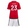 Manchester United Luke Shaw #23 Hjemmedraktsett Barn 2023-24 Kortermet (+ korte bukser)